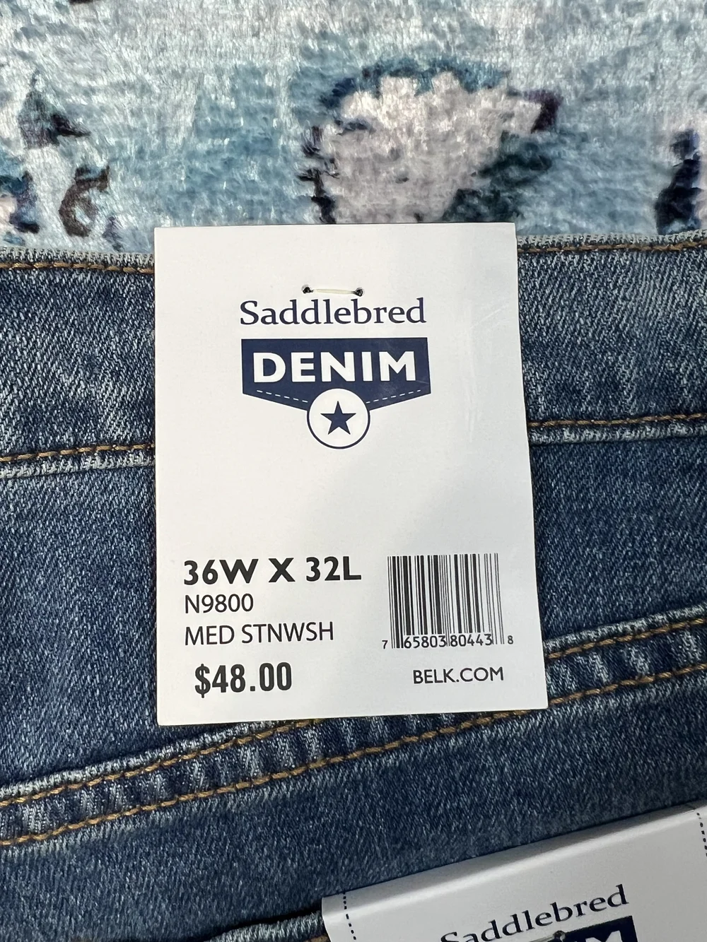 Saddlebred Relaxed Fit Men's Jeans in Dark Blue Wash 36Wx32L - Picture 4 of 9